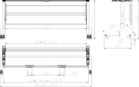 Mobilny stół PRIMO MOVE, 180x60 cm, czarna podstawa, biały