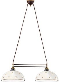 Kolarz 731.82.171 - Żyrandol na lince NONNA 2xE27/75W/230V kwiaty różowe złoto