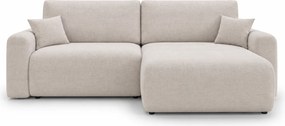 Rozkładany dwustronny narożnik L NORDEN PAROS 250x140 cm, kremowy
