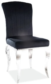 KRZESŁO PRINCE VELVET CHROM/CZARNY TAP. 186 SIGNAL