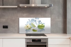 Szkło do Kuchni na Ścianę Plasterki Jabłka w Wodzie