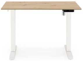 Biurko B53 białe/dąb artisan z regulacją wysokości HALMAR
