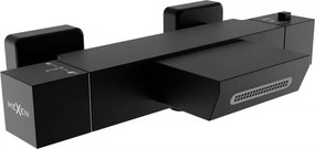 Mexen Cube termostatyczna bateria wannowa, czarna - 77360-70