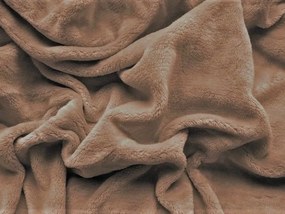 PrzytulneMieszkanie.pl Prześcieradło z mikropluszu 90x200 cm jasnobrązowe