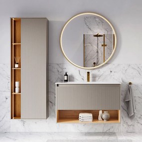 Badmöbel-Set BELDIVO 100 cm mit Waschbecken