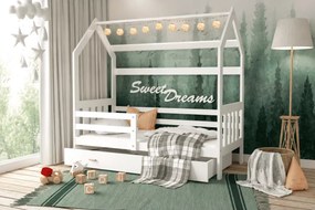 Łóżko dziecięce domek Lante z szufladą 80x160 80x190 stelaż Flex MDF łóżko dla dziecka