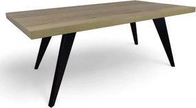 Stół prostokątny rozkładany 100x200/300 HALIFAX, grube nogi V czarne