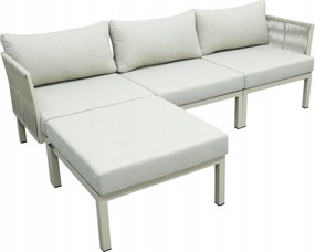 Modułowy zestaw mebli ogrodowych beżowy