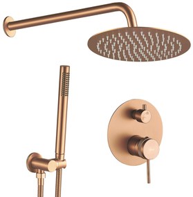 Zestaw natryskowy podtynkowy Rea Lungo Grip Miedziany Szczotkowany + BOX