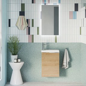 Gäste-WC Badmöbel Set TIM 40 cm mit Waschbecken