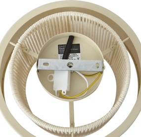 Nowoczesna lampa sufitowa beżowa z liną - Kora
