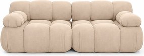 Sofa modułowa dwuosobowa, tkanina welurowa Salvador, Beżowy, Selia