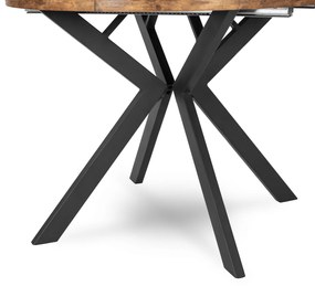 Stół Okrągły Rozkładany LUKAS 100-250 cm Dąb Rustykalny Nowoczesny Loft