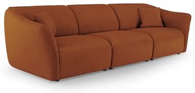 Ceglasta sofa z materiału bouclé 292 cm Tokyo – Cosmopolitan Design