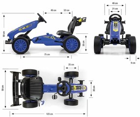 Milly Mally Quadricycle Go-kart Rocket, niebieski