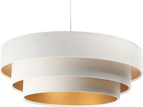 Biało-złota welurowa lampa wisząca glamour - S440 M0-A23