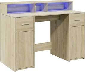 Biurko podświetlane 120 cm dąb sonoma T3-B88