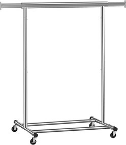 Jurhan Stojak na ubrania INEZ na kółkach, maks. 90 kg, 83,5x45x160cm, srebrna