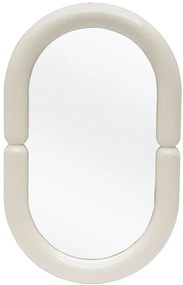 Białe lustro wiszące w stylu retro  B0-S29
