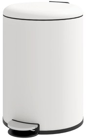 HOMCOM Kosz na śmieci 20L, z pedałem, wyjmowanym pojemnikiem, odporny na odciski, ciche zamykanie, Kremowy