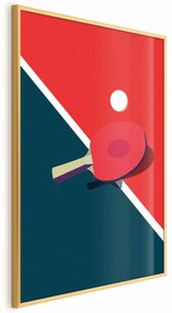 Plakat Tenis stołowy 21x30 cm z ramą złotą bez marginesu ARTGEIST B