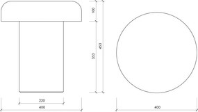 Stalowy okrągły stolik ø 40 cm Miko – noo.ma