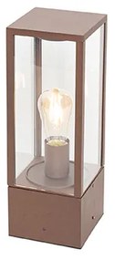 Zewnetrzna Industrialna lampa podłogowa zewnętrzna rdzawo-brązowa 40 cm IP44 - CharloisPrzemysłowy Oswietlenie zewnetrzne