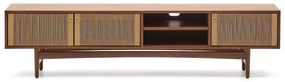 Brązowa szafka pod TV w dekorze orzecha 200x50 cm Elan – Kave Home