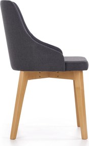 Wygodne krzesło na drewnianych nogach w kolorze dąb miodowy Toledo