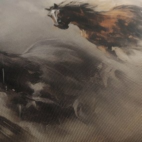 Obraz - Obraz olejny przedstawiający konie (125x70 cm)