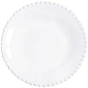 Biały głęboki talerz kamionkowy Costa Nova Pearl, ⌀ 24 cm