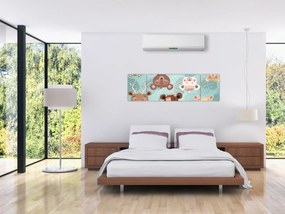 Obraz - Wesołe niedźwiadki (170x50 cm)