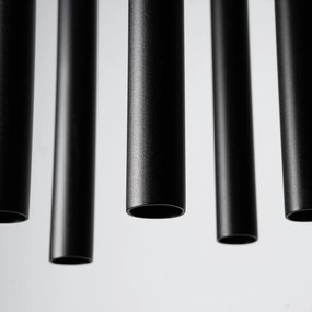 Czarna metalowa lampa wisząca ø 25 cm Fideus – Sollux