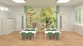 Stół do przedszkola Smart prostokątny 120x70 cm, rozmiar 0-3, blat biały / nogi szare