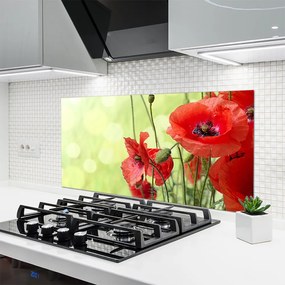 Panel Szklany Pole Czerwonych Maków