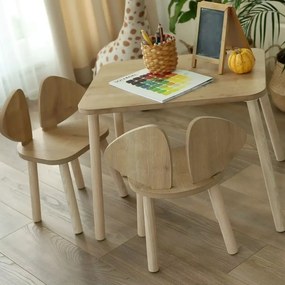 Zestaw dla dzieci stolik i dwa krzesełka Mickey Two Chair Set - Brown