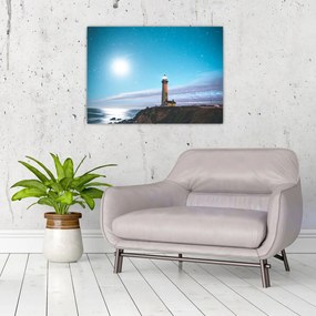 Obraz na szkle latarni morskiej (70x50 cm)