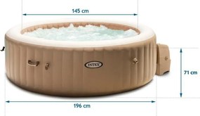 Dmuchane SPA ogrodowe 196 cm Intex 426 - jacuzzi 4-osobowe z hydromasażem i podgrzewaniem