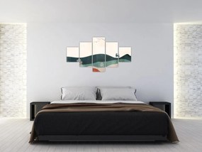 Obraz - Ilustrowany krajobraz (125x70 cm)