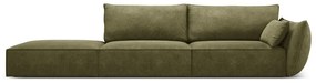 Zielony szezlong (prawostronny) Vanda – Mazzini Sofas