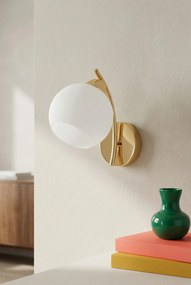 Złoty nowoczesny kinkiet szklany - D247 E7-M87