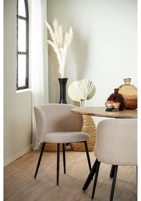 Beżowy tapicerowany fotel jadalniany Elyna – Light &amp; Living
