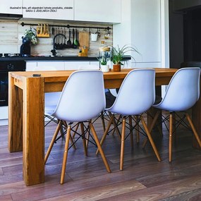 Zestaw krzeseł do jadalni z plastikowym siedziskiem, 2 sztuk