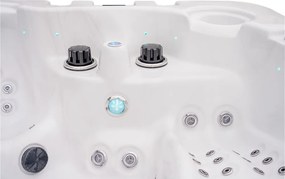 JACUZZI OGRODOWE PREMIUM WANNA  SPA 5-OSOBOWA WHITE OBUDOWA BROWN LED 230x230 CM
