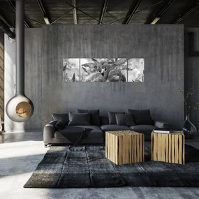 Obraz - Graffiti z flamingami (170x50 cm)