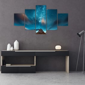Obraz niebieskiej drogi mlecznej (125x70 cm)