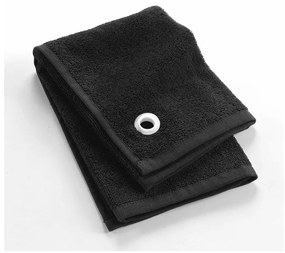 Czarny bawełniany ręcznik frotte 50x50 cm Cuistot – douceur d'intérieur