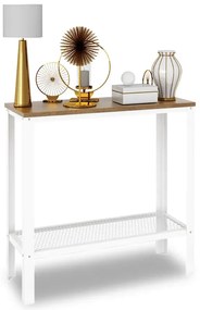 Skandynawska konsola biały + dąb lancelot C4-E37