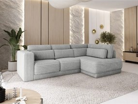 Narożnik TIRANA L prawostronny nowoczesny narożnik do salonu, wolnostojący w tkaninie TILIA 86 WERSAL