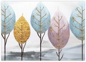 Obraz - Designowe drzewa (70x50 cm)